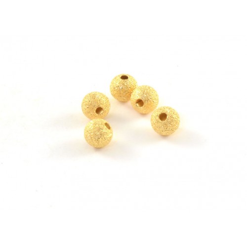 GOLD PLATED STARDUST 6MM ROUND BEAD